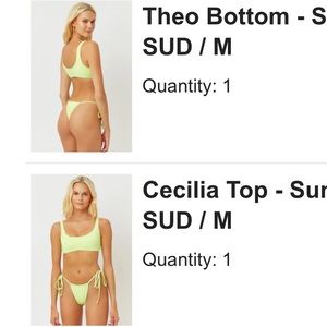 Frankie’s Bikinis Cecilia Top and Theo Bottom in Sundance Size M